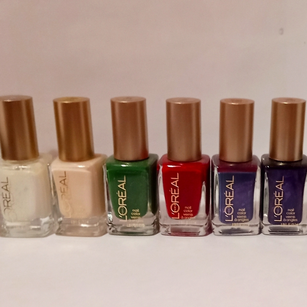 L'Oreal Pairs 8 Nail Polish 8 polish Multi Plack Light to dark